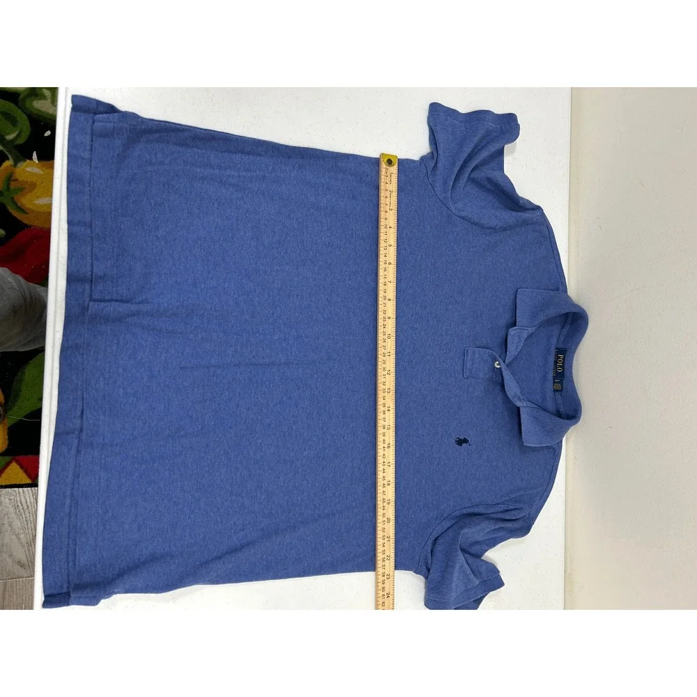 Polo Ralph Lauren Mens Classic Fit Blue Heather Short Sleeve Polo‎ Shirt Large